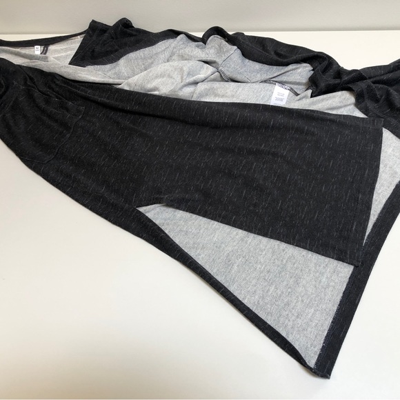 Ladies Maxi, Lightweight, Stretch Jersey Duster Robe, Open Front, Med, Dark Gray - Picture 5 of 11